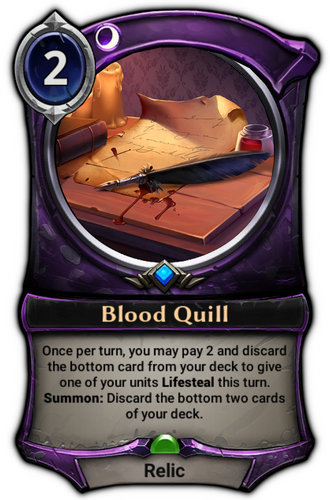 Blood Quill card