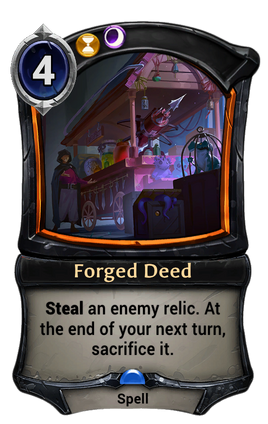 Forged Deed card