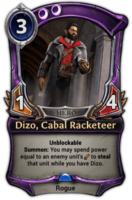 Dizo, Cabal Racketeer