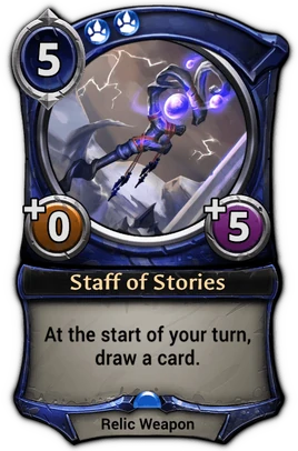 Staff of Stories card