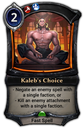 Kaleb&#39;s Choice card