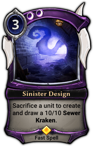 Sinister Design card