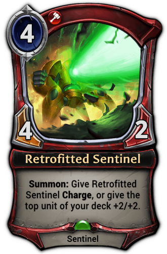 Retrofitted Sentinel card