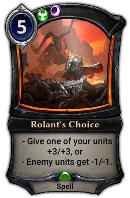 Rolant's Choice card