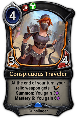 Conspicuous Traveler card