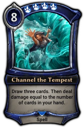 Alternate-art Channel the Tempest card