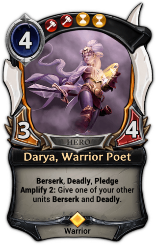 Darya, Warrior Poet card