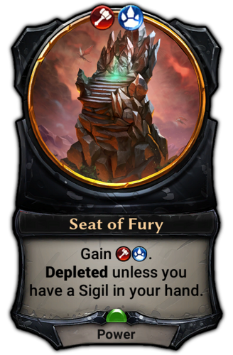 Seat of Fury card