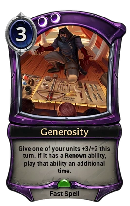 Generosity card
