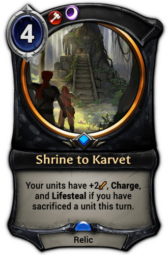 Shrine to Karvet card