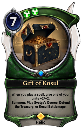 Gift of Kosul card