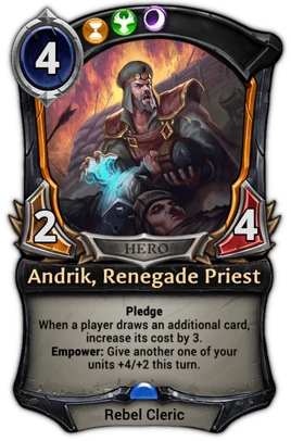 Andrik, Renegade Priest card