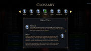 The in-game glossary.