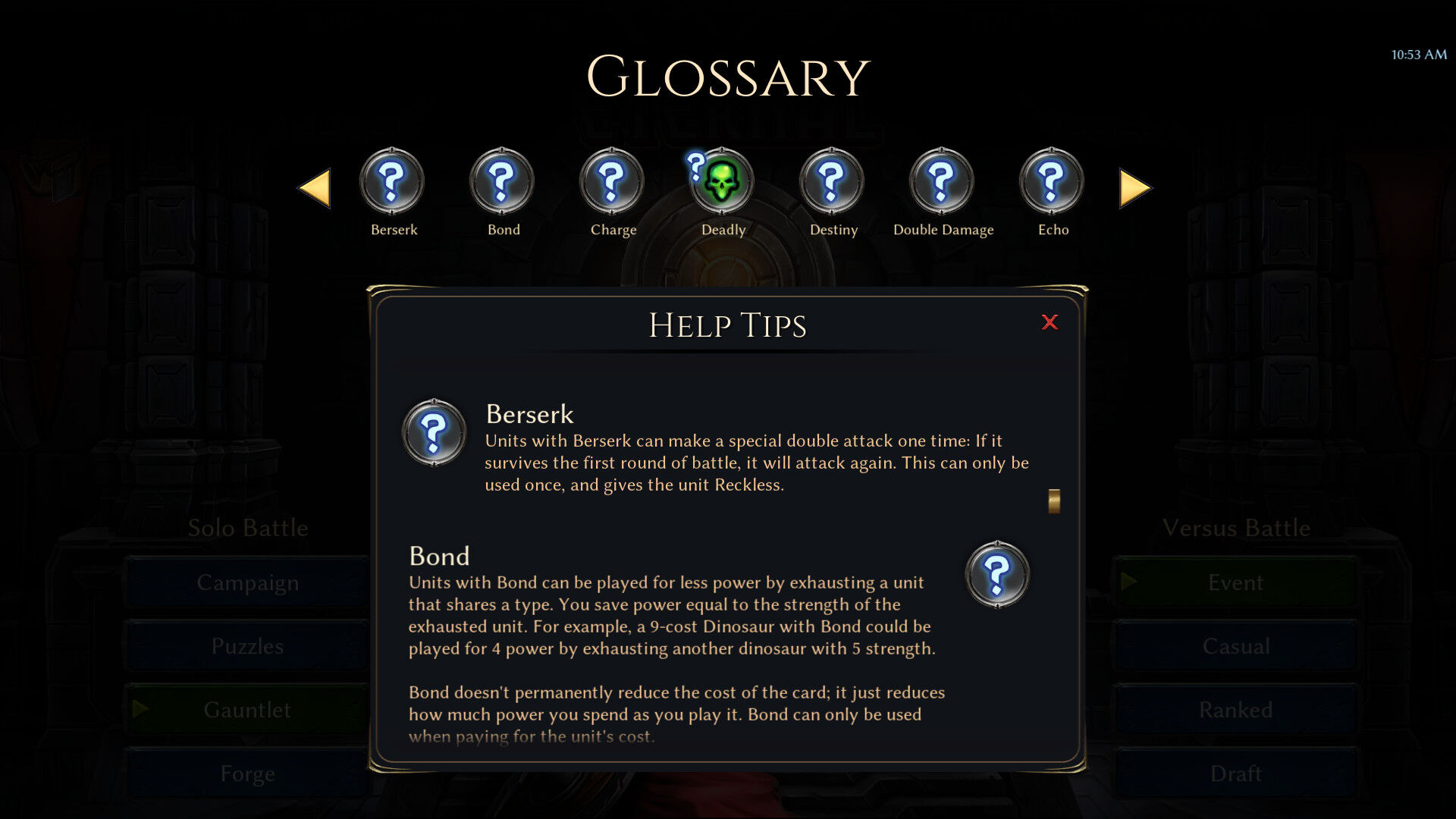 Glossary | Eternal Card Game Wiki | Fandom