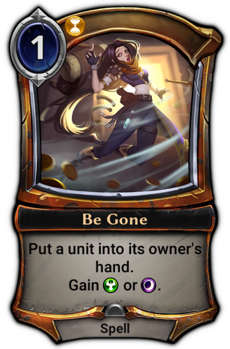 Be Gone card