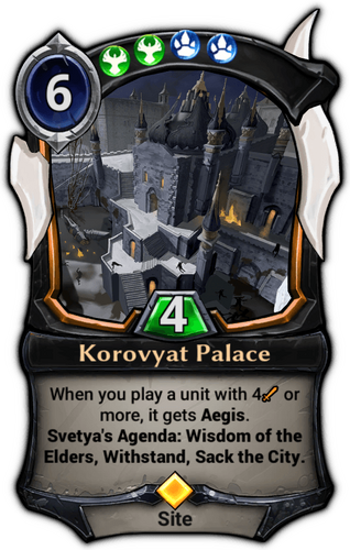 Korovyat Palace card