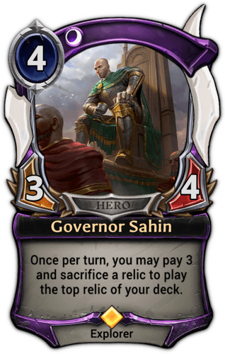 Governor Sahin card