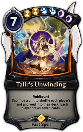 Talir&#39;s Unwinding card