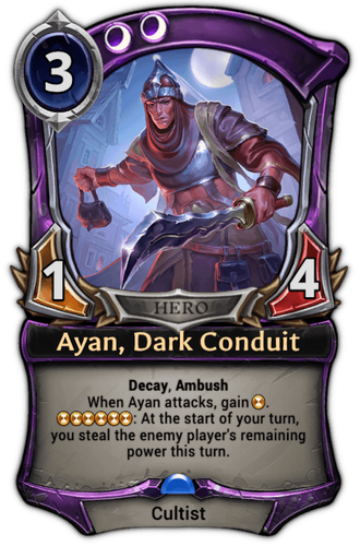 Ayan, Dark Conduit card
