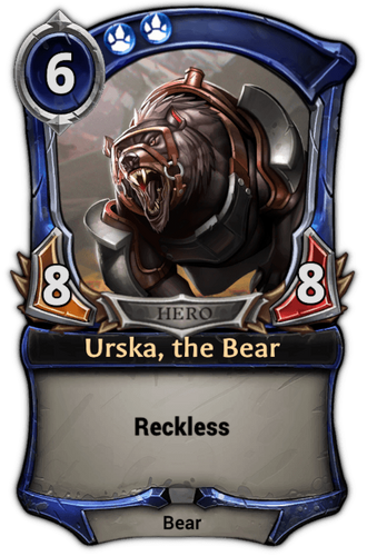 Urska, the Bear card