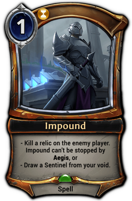 Impound card