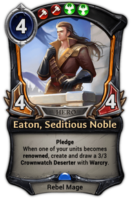 Eaton, Seditious Noble