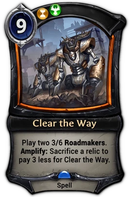 Clear the Way card