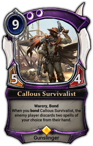 Callous Survivalist card
