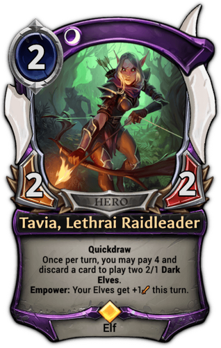 Tavia, Lethrai Raidleader card