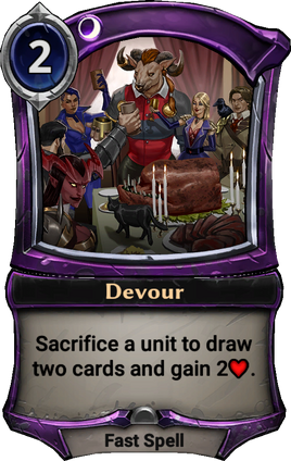 Alternate-art Devour card