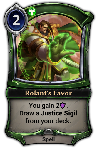 Rolant&#39;s Favor card