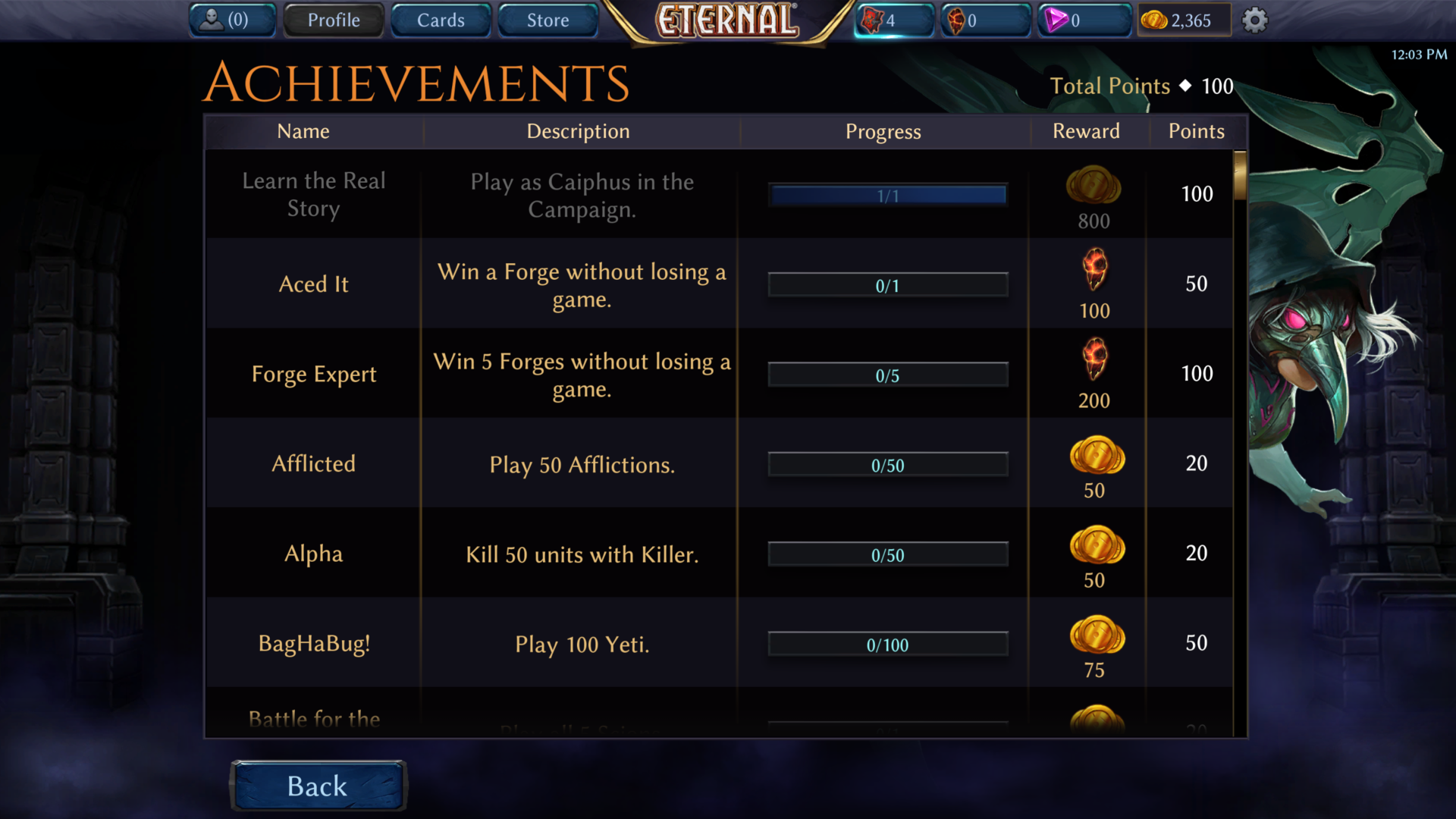 Achievements, Eternal Card Game Wiki