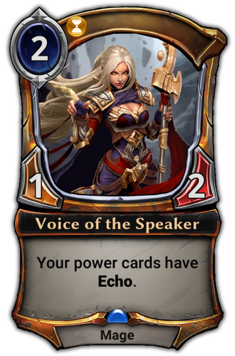 Voice of the Speaker card