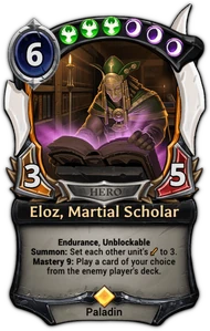 Eloz, Martial Scholar