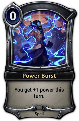 Power Burst card