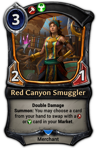 Alternate-art Red Canyon Smuggler card