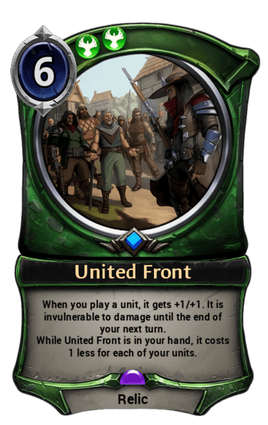 United Front card