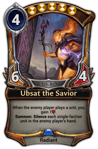 Ubsat the Savior card