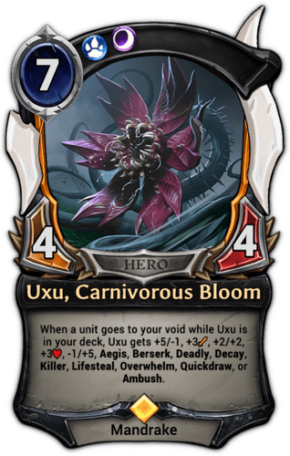 Uxu, Carnivorous Bloom card