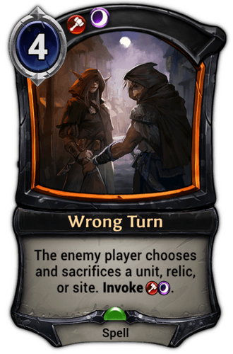 Wrong Turn card