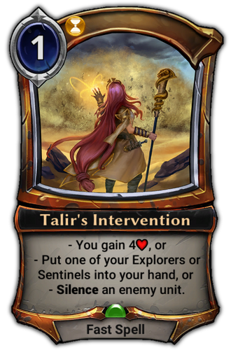 Talir&#39;s Intervention card