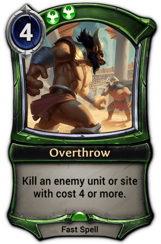 Overthrow card