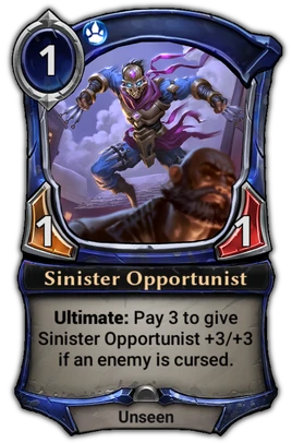 Sinister Opportunist card