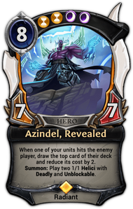 Azindel, Revealed