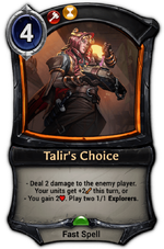 Talir's Choice