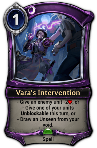 Vara&#39;s Intervention card