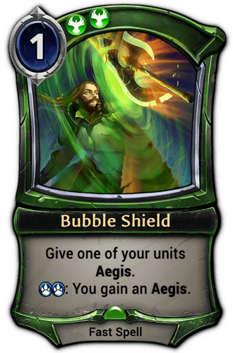 Bubble Shield card