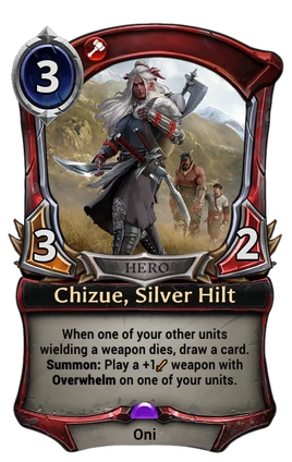 Chizue, Silver Hilt card