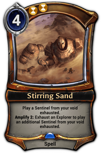 Stirring Sand card