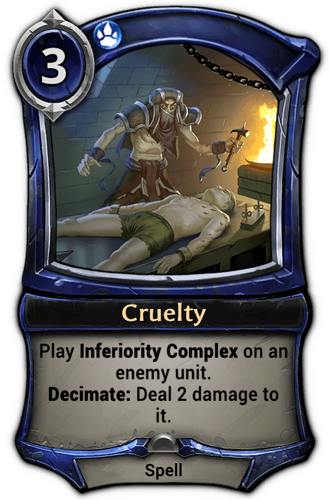 Cruelty card